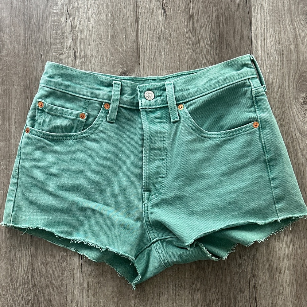 Emerald Green Women's Jean Shorts